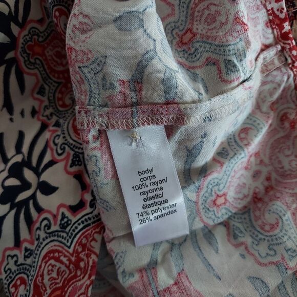 Maurices Mixed Print Button Front V Neck Tank Top Large - Picture 6 of 8